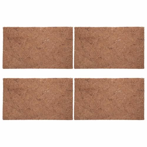 Reptile Carpet Mat and Enhanced Protection with Antislip Surface Natural Coconuts Fiber 4pcs for Lizard Tank Floor Mat Suitable for Pet Stores and Home Breeding