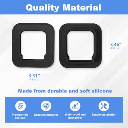 2 Pack Window Mount fits for Wyze Cam V4/V3 – Stick-On Glass Camera Holder for Outdoor Monitoring, Birdwatching, Pet Viewing, No-Drill Mount for Renters – Not for Double Pane or Frosted Glass,Black