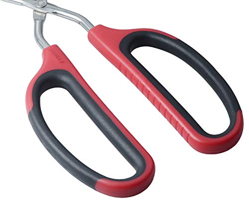 HINMAY Stainless Steel Scissor Tongs 11" Grilling Tongs, Set of 2 - size: 11-Inch