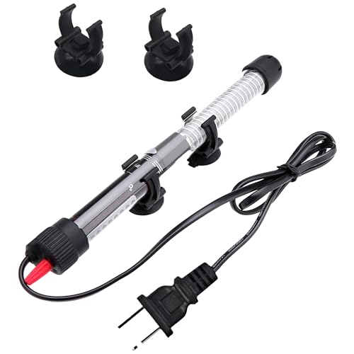 50W Submersible Aquarium Heater, Adjustable Temperature for Fish Turtle Tank with Suction Cup Mounting