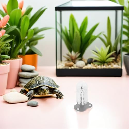 Happyyami Turtle Back Scratcher Brush for Turtle Shell Cleaning 2pcs with Suction Cup Soft Bristles and Detachable Brush Head, Aquarium Tank Reptile Accessories for Removing Mud and Dirt