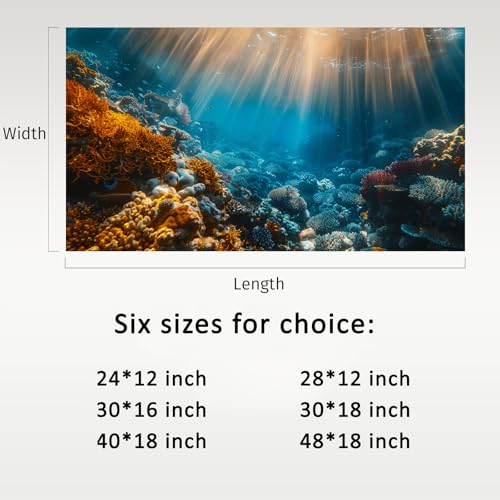 Aquarium Background, Ocean Fish Tank Background, Terrarium Background Cloth 30 x 18 inches - color: 1 pack, size: 30X18in