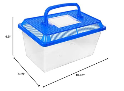 Household Turtle Habitat Tank Reptile Transport Box for Feeding and Observation Turtle Aquarium
