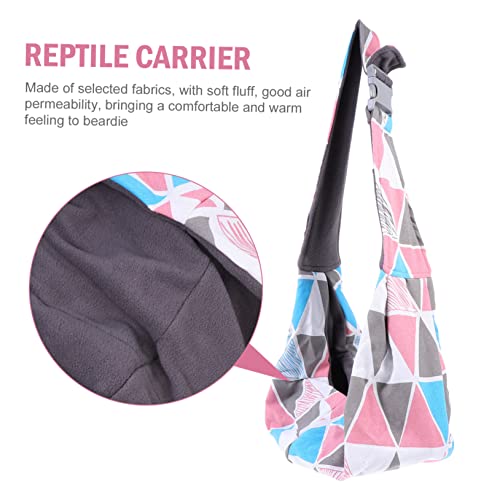 Ipetboom 1pc Pet Backpack Pet Carrier Pouch Leopard Gecko Carrier Dog Backpack Travel Lizard Bag Travel Purse Backpack Reptile Pet Carrying Pouch Polyester One Shoulder Pet Supplies