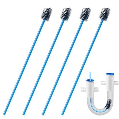 4 PCS Condensate Flexible Drain Brush, 15.7 in Nylon and PVC Drain Line Cleaning Brush, Keep Condensate Traps Clean, for AC Condensate Trap, Dirt Clean Condensate Drain Trap - style: 4 PCS 15.7 In