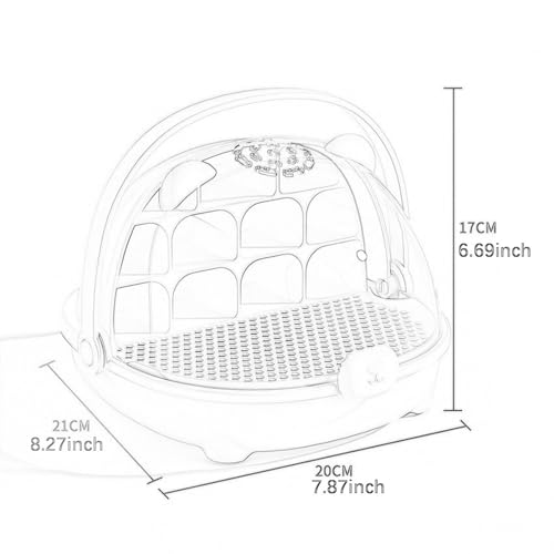 Gralara Silkworm Breeding Box Insect Feeding Box Habitat Cage Transparent Silkworm Hatching Container Small Animal Breeding Case, Yellow - color: yellow