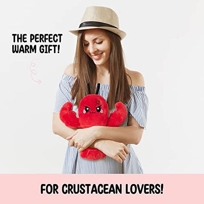 Crustacean Microwavable Unscented Heating Pad for Women - Warm Cozy Plush Heatable Stuffed Toy Animal - Hot and Cold Heat Bag Gift for Women and Girls Red - style: Angry Crustacean