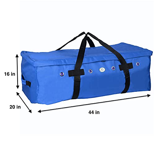 Majestic Ally 1200 D Nylon Fabric Large 44” x 20” x 16” and Extra Large 53"x 24" 20" Heavy-Duty Hay Bale Storage Bag (Red), Royal Blue, youth large / 11-13 - color: Royal Blue, size: youth large / 11-13