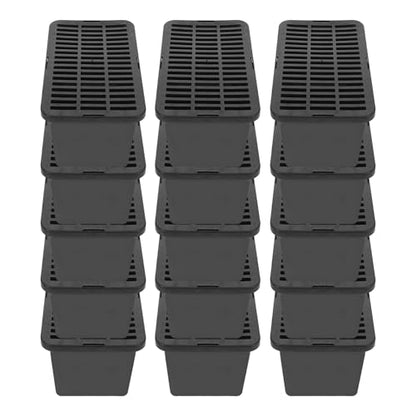 Toyvian 15pcs Plastic Reptile Pet Carrier Box with Lid, Small Ventilated Travel Carrier for Turtles, Lizards, Hamsters, and Small Pets, Suitable for Breeding and Daily Transport