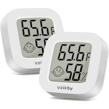 Vaikby Indoor Thermometer 2Pack, Humidity Gauge Meter Digital Hygrometer Room Thermometer for Home, Hight Accurate Temperature and Humidity Monitor, Large LCD Display Fahrenheit or Celsius - size: ℉/℃