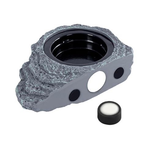Wacool Magnetic Gecko Ledge - Single Bowl Reptile Feeding Tray with 3 Feeding Cups for Geckos, Lizards, Chameleons and Reptile Pets - size: Single slot