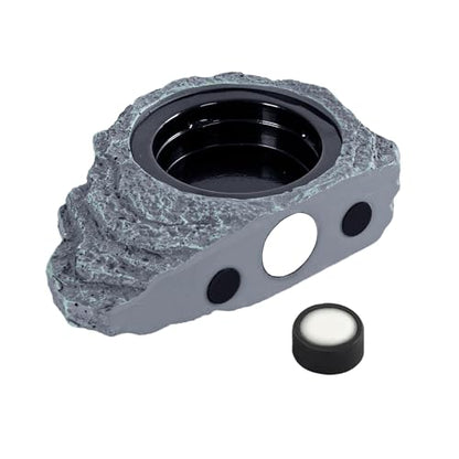 Wacool Magnetic Gecko Ledge - Single Bowl Reptile Feeding Tray with 3 Feeding Cups for Geckos, Lizards, Chameleons and Reptile Pets - size: Single slot