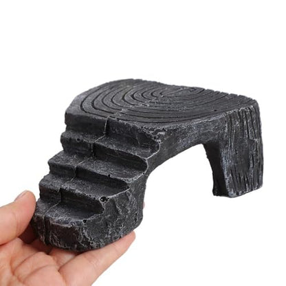 Turtle Basking Platform Triangle Climbing Platform, Reptile Habitat Rock Decor Tortoise Hideout Aquarium Habitat Decor Rock, for Frogs Lizards Geckos