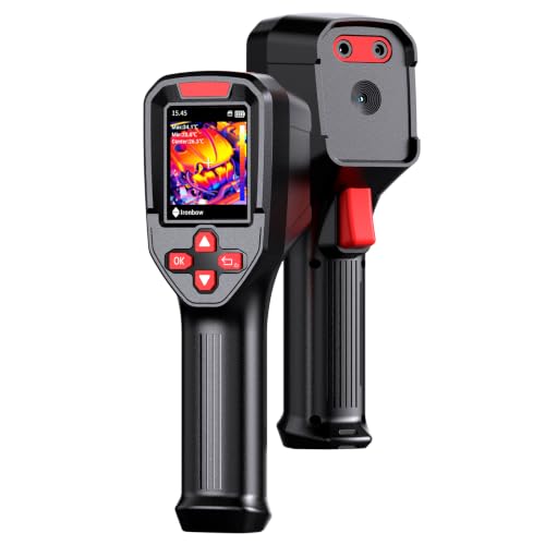Mini Thermal Imager, Monocular Thermal Imager, 240 x 240 Infrared Resolution, HVAC Tool, Infrared Thermometer, Electrical Wiring Inspection — Black and Red (Black)