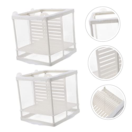 Generic Aquarium Fish Breeder Box 2Pcs Fish Tank Isolation Net Shrimp Breeding Box Reptile Box