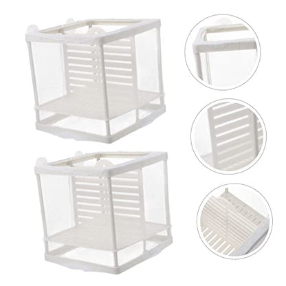 Generic Aquarium Fish Breeder Box 2Pcs Fish Tank Isolation Net Shrimp Breeding Box Reptile Box