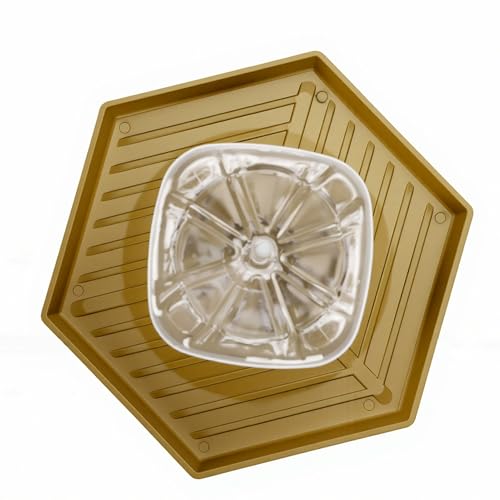 GLOGLOW Food and Water Bowl for Lizard Chameleon (Earthy Yellow) - color: Earthy Yellow