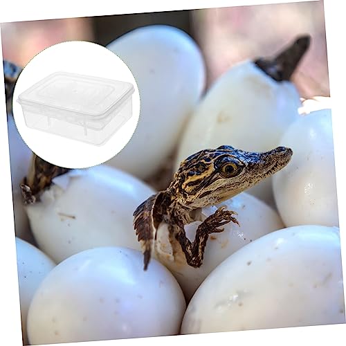 Toyvian 2pcs Reptile Hatchery Box Compartments Incubation Tray for Lizard and Tortoise Eggs Durable Transparent Easy to Clean and Organize Reusable Breeding Tool