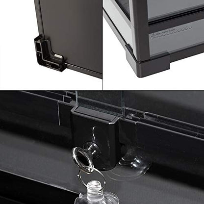 REPTI ZOO 67 Gallon Reptile Large Terrarium Newly Upgraded All Glass 48" x 18" x 18" Double Hinge Door with Top Ventilation Reptile Terrarium(Knock-Down) - color: Reptile Terrarium - Double Hinge Door
