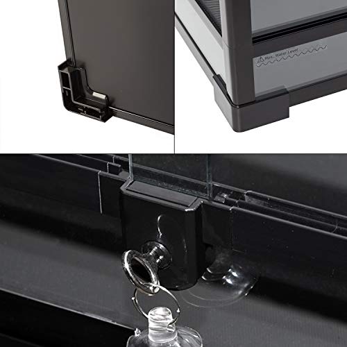 REPTI ZOO 67 Gallon Reptile Large Terrarium Newly Upgraded All Glass 48" x 18" x 18" Double Hinge Door with Top Ventilation Reptile Terrarium(Knock-Down) - color: Reptile Terrarium - Double Hinge Door