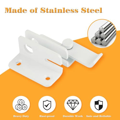 Alise Flip Latch Gate Latch White Shed Lock Shed Latch Barn Door Lock Locking Latches for Barn Fence Cabinet Garden Garage Window Pet Dog Cage,Stainless Steel Shed Door Latch Barn Door Lock,S-Size | Stainless Steel Door Lock Latches for Shed Barn Wooden F