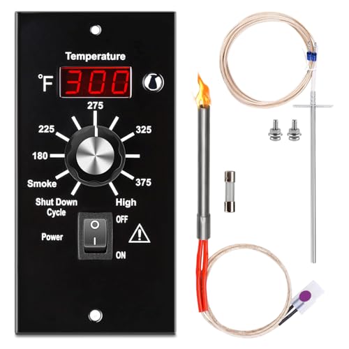 Digital Temperature Controller Replacement Parts BAC236 for Traeger Grills | Upgrade Control Board Replacement Parts for Traeger Pellet Smokers, with 7" RTD Temperature Sensor Probe and Hot Rod Igniter