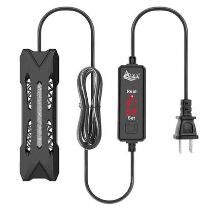 AQQA Small Aquarium Heater,Submersible Fish Tank Heater Adjustable Temperature,Mini Short Dual-use Fish Heater with LED Digital Display Thermostat,Saltwater Freshwater 200W - size: 200W（for 20-40 gal)