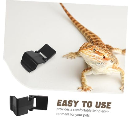 POPETPOP 6pcs Aquarium Lock Buckles for Reptile Tanks Secure Clips for Turtle Feeding Boxes and Snake Enclosures Easy to Install and Durable Material for Amphibian and Reptile Habitats