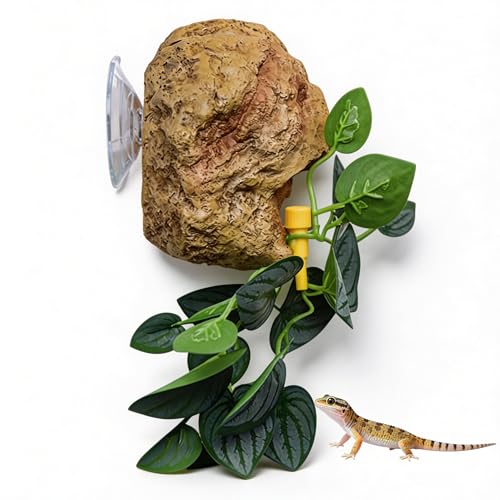 Reptile Water Dish with Adjustable Drip, Wall-Mounted Slow Dripper for Terrarium, Leak-Proof Water Bowl for Bearded Dragon, Gecko, Lizard, Snake, and Small Reptiles Habitat