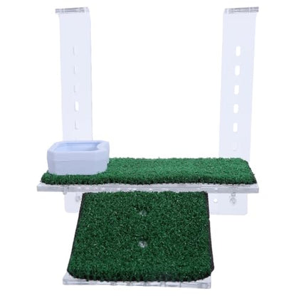 Turtle Climbing Dock with Hanging Hook, Resting Platform Basking Ramp for Small Animals, Above Tank Sunbathing Resting Area for Aquatic Tanks Small Reptiles