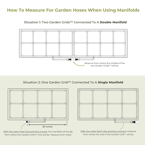 Garden Grid Manifold - 17" Tall, Single Style | Link All of Your Garden Grids So They Can Water Together | Ideal for Individual Garden Grids - size: 17", style: Single