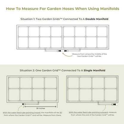 Garden Grid Manifold - 17" Tall, Single Style | Link All of Your Garden Grids So They Can Water Together | Ideal for Individual Garden Grids - size: 17", style: Single