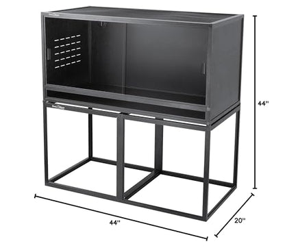 Reptile Enclosure Stand Bundle: Elevate Your Habitat - Includes Stand and Extra Enclosure for a Complete Elevated Setup 44 inches Width(Black) - color: Black, size: M-44''-Stand with enclosure
