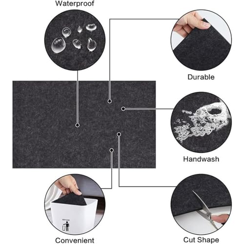Balck Terrarium Mat Bedding for Your Reptiles Pet ' s Habitat Substrate Supplies Soft Mat Liner Perfect for Reptiles Carpet for - size: 60x40cm