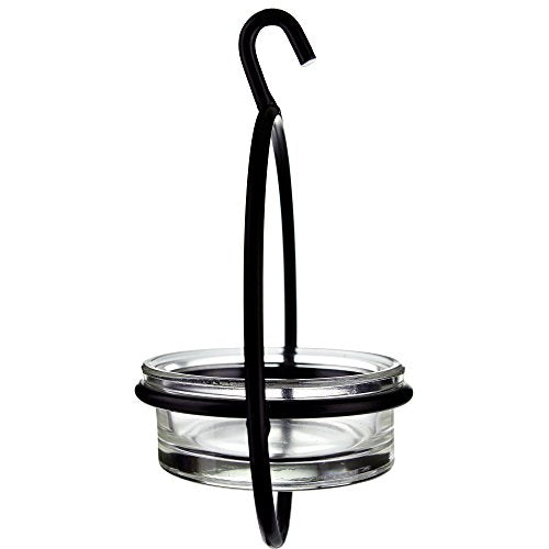 Hummble Hanging Glass Bluebird Mealworm Feeder for Wild Birds, High Protein Feeder for Bluebirds, Decorative Outdoor Feeder, Easy Fill and Clean 3.4 oz