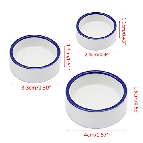 Bowls Terrarium Feeding Worm Dish Mealworm Feeder Dish Ceramic Bowl for Snake Spiders Water Bowl