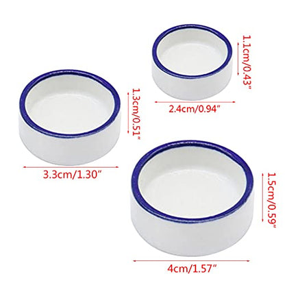 Bowls Terrarium Feeding Worm Dish Mealworm Feeder Dish Ceramic Bowl for Snake Spiders Water Bowl