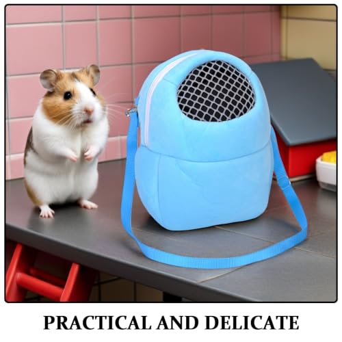 2pcs Small Animal Carrier Bag for Hamster and Chinchilla, Breathable Velvet Travel Backpack Featuring Reliable Closure and Versatile Storage Pockets, for Outings and Daily Use