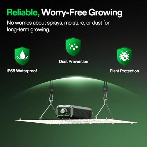 VIVOSUN LumaLight 150W LED Grow Light, Full Spectrum Plant Light | Smart Dimmable & High PPFD for Indoor Plants Seedling Vegetables Bloom, Fits 2.7×2.7/3×3 Grow Tents - size: 3x3