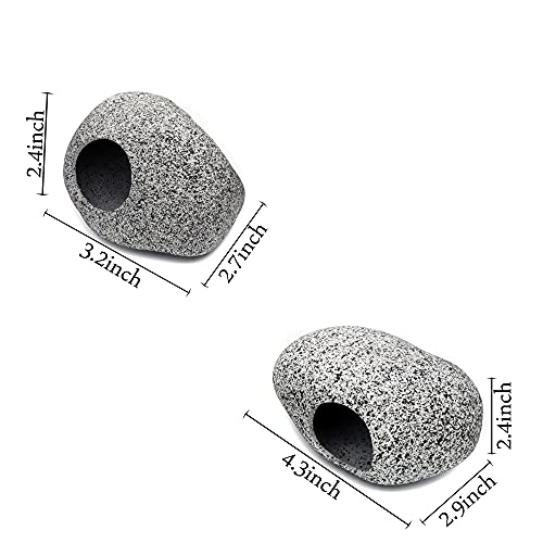 Aquarium Decorations Rock,Stackable Fish Tank Decor Cave, Ceramic Shelters | Shrimp Habitat, Breeding Tube, Hiding Cave, Stackable Fish Tank Decor Cave, Betta Fish