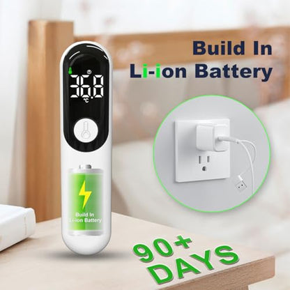 Rechargeable Non-Contact Forehead Thermometer for Adults and Kids, Medical Digital Touchless with Fast Reading