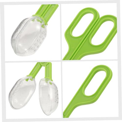 Yardwe Reptile Cleaning Clamp and Feeding Tool Poop Scoop for Tortoise Lizard and Safe and User-Friendly Design for Indoor and Outdoor Use Green