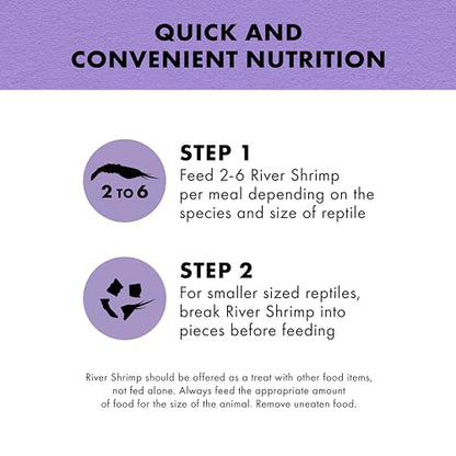 Zilla Reptile Food Munchies River Shrimp for Turtles, Salamanders, Axolotls, and Large Tropical Fish, 2-Ounce