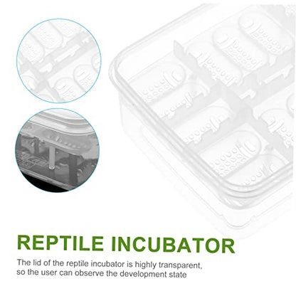 Toddmomy 2pcs Lizard Incubator Reptile Hatchery Box for Hatching and Lizards Lightweight Design Easy to Clean and Manage for All Reptile Eggs