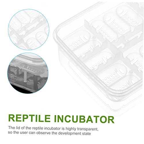 Toddmomy 2pcs Lizard Incubator Reptile Hatchery Box for Hatching and Lizards Lightweight Design Easy to Clean and Manage for All Reptile Eggs