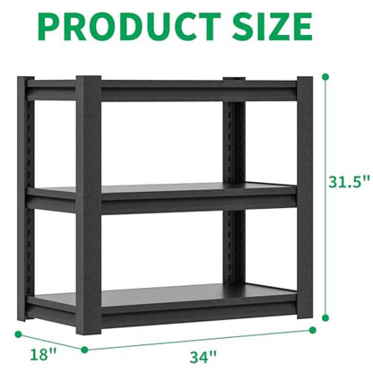3-tier Metal Fish Tank Stand for 30 Gallon Long Aquarium,31.5"*18"*34" | heavy duty Steel Rack Shelves,Aquarium Stand 20 Gallon,Reptile Terrarium Stand,Reptile Tank Stand,Breeder Tank Stand - color: Black