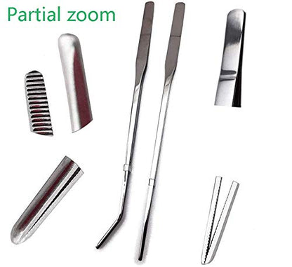 Acrylic Coral Spot Feeder Long Tube,Aquarium Tweezer for Reef Anemones Eels Lionfish,Stainless Steel Straight Curved Aquarium Tweezer Reptile Feed Tong Spatula Tool for Aquatic Plant Spider Snake