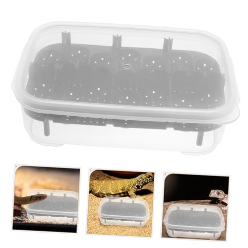 VICASKY Reptile Breeding Box Sturdy Snake Gecko Lizard Incubator Brooder for Quail Eggs - color: Black