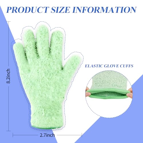 Microfiber Gloves,Microfiber Dusting Gloves for Plants and House Cleaning, Reusable Cleaning Gloves - color: Cyan