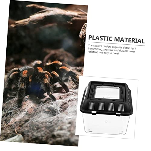 ORFOFE Reptile Breeding Box Handle Escape Turtle Transport Case Climbing PET Storage Container for Reptiles and Feeding